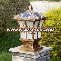 European Classical High-grade Outdoor Decorative Solar Pillar light,Solar Fence Post light Wall Gate For Garden Yard