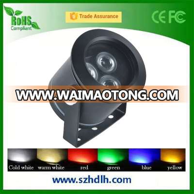 waterproof ip65 3w color changing outdoor mini led spotlight